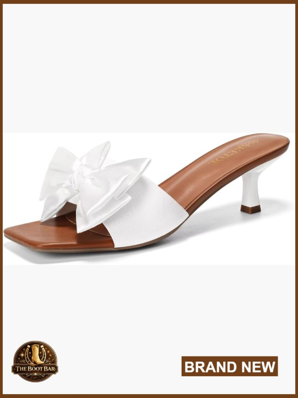 Kitten Heels for Women 2 Inch Square Open Toe Sandals Wedding Party - Picture 1 of 7